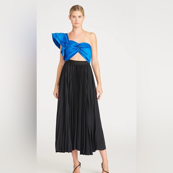 AMUR Elegant Black Pleated Skirt dress size 6 - Picture 1 of 7